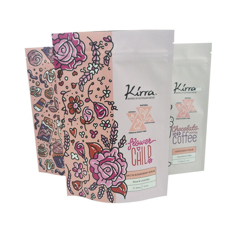 10C CMYK Túi đóng gói mỹ phẩm MOPP VMPET Mocha Chocolate Body Scrub