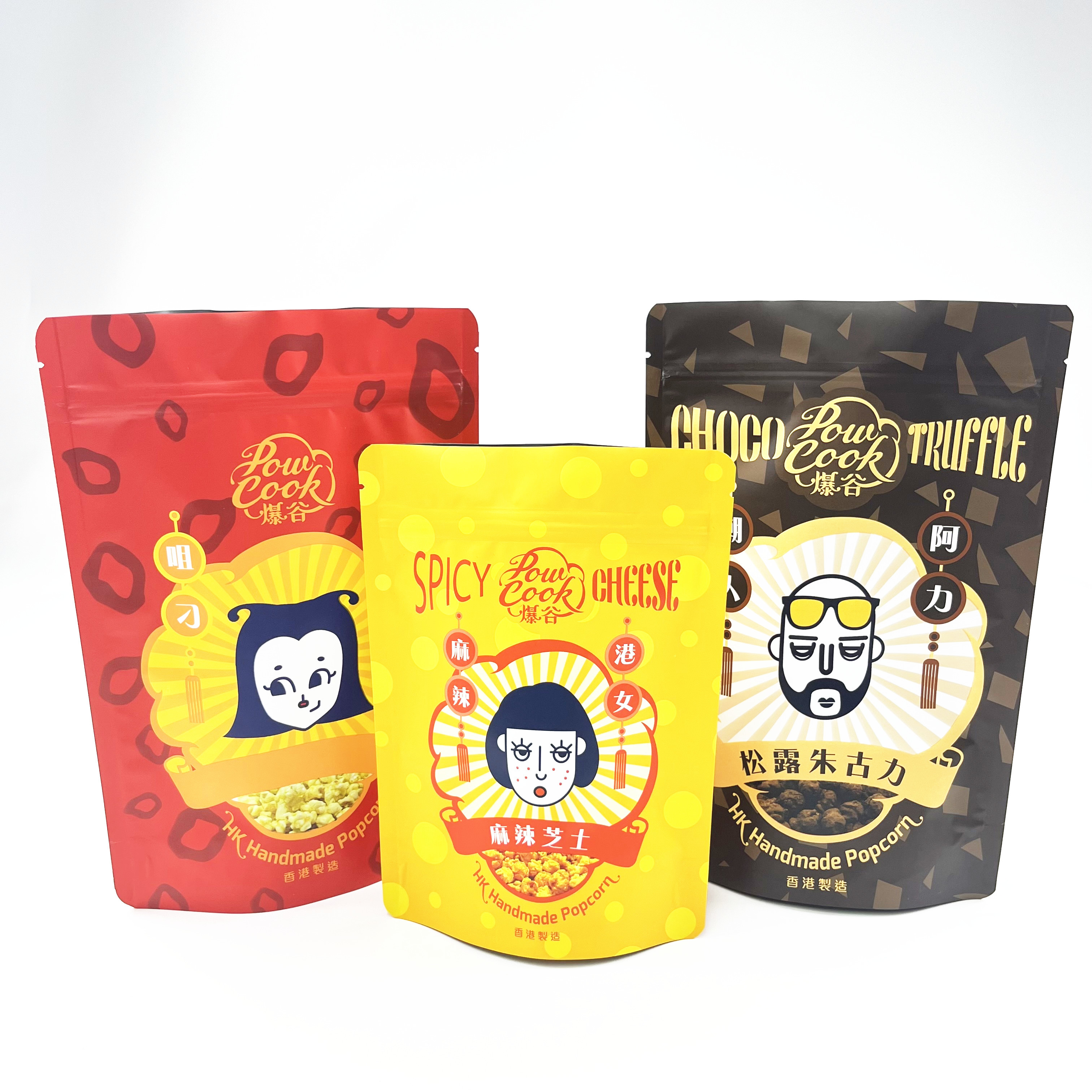 Túi bao bì Ziplock bằng nhôm có thể uốn lại được bằng nhôm cho thực phẩm Snack Cookie