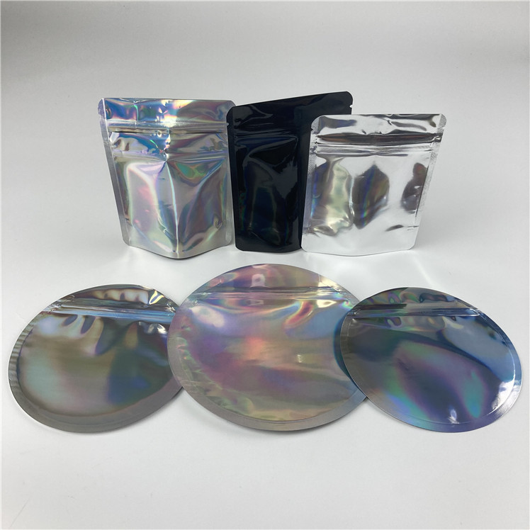 Túi nhựa tròn đứng lên có dây kéo Túi đựng dây kéo Runtz Edibles Die Cut Shaped Mylar Bag 3.5g