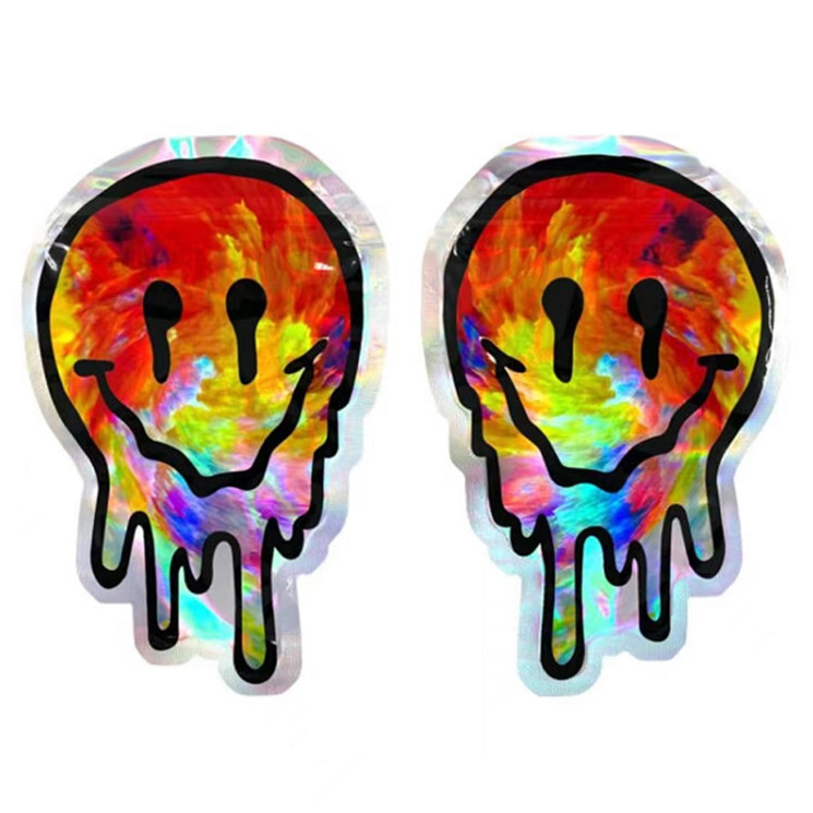 3.5g 7g Bao bì thực phẩm Mylar có thể mở rộng dây kéo Hình dạng bất thường cho bánh kẹo