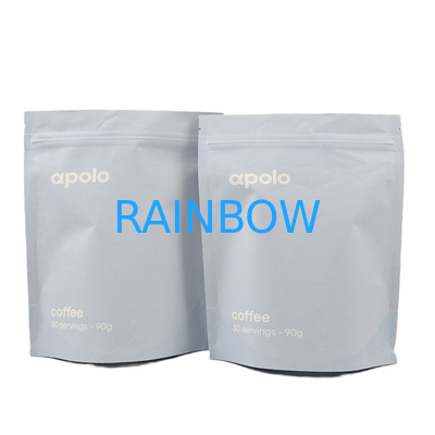 bán nóng cuCstom in Eco Friendly tái đóng túi giấy Kraft cho bột protein cà phê
