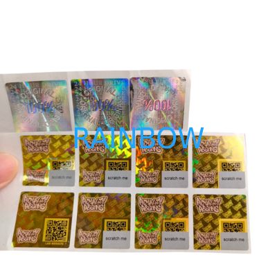 Nhãn dán giấy PVC Vinyl dính chống thấm nước UV Hologram In Logo Tùy chỉnh cho Giấy Scrapbook