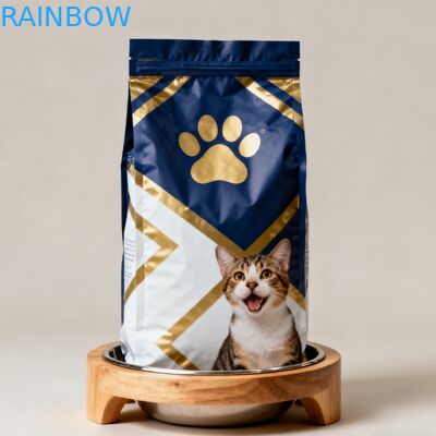 Chất liệu phân hủy sinh học theo yêu cầu thức ăn thức ăn Mylar Bags Side Gusset Pouch Dog Cat Pet Food Zipper Bag with Valve
