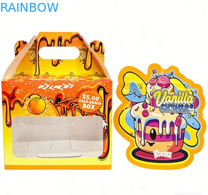 Thùng Mylar 3.5 tùy chỉnh đi kèm với hộp trưng bày cho hoa kẹo bánh quy kẹo bao bì chống trẻ em 3.5g 7g 14g Thùng Mylar cắt đứt