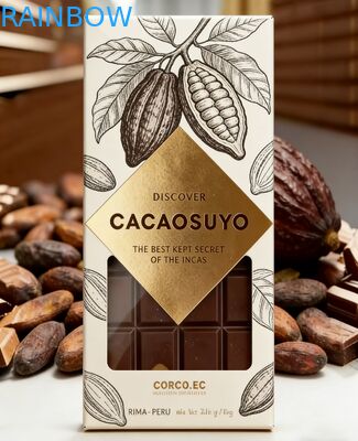 Hộp Giấy Kraft Tự Phân Hủy Cao Cấp, An Toàn Thực Phẩm, Có Cửa Sổ Trong Suốt Để Đóng Gói Thanh Sô Cô La